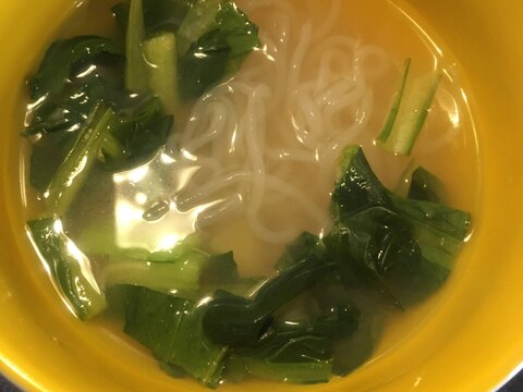 白滝と小松菜の味噌汁